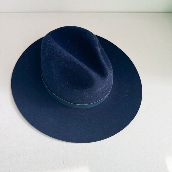Wyeth Navy Blue Wool Felt Rancher Hat OS - Picture 4 of 9